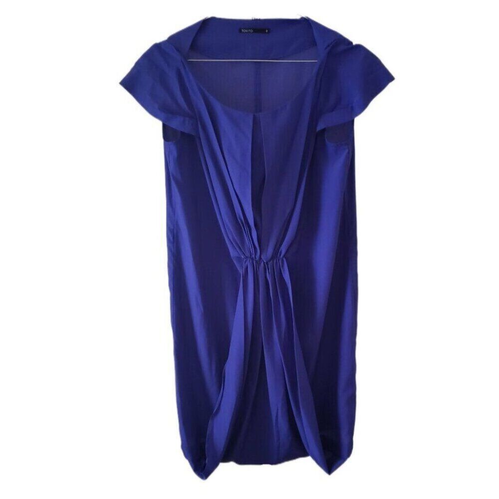 Tokito Shift Gathered Front Short Cap Sleeve Dress